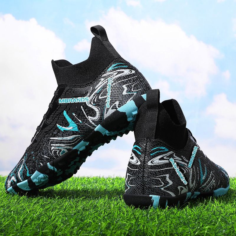 Sport si Outdoor - Echipament Sportiv - Incaltaminte sport - Pantofi sport - Ghete de fotbal MBrands, 8.3 cu glezna pentru teren sintetic, culoare negru 40 - Infinity.ro