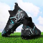 Sport si Outdoor - Echipament Sportiv - Incaltaminte sport - Pantofi sport - Ghete de fotbal MBrands, 8.3 cu glezna crampoane, culoare negru 43 - Infinity.ro