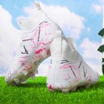Sport si Outdoor - Echipament Sportiv - Incaltaminte sport - Pantofi sport - Ghete de fotbal MBrands, 8.3 cu glezna crampoane, culoarea alb 43 - Infinity.ro