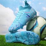 Sport si Outdoor - Echipament Sportiv - Incaltaminte sport - Pantofi sport - Ghete de fotbal MBrands, 8.3 cu glezna crampoane, culoare turcoaz 39 - Infinity.ro