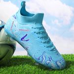 Sport si Outdoor - Echipament Sportiv - Incaltaminte sport - Pantofi sport - Ghete de fotbal MBrands, 8.3 cu glezna crampoane, culoare turcoaz 39 - Infinity.ro