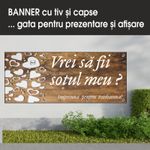 Carti si Birotica - Papetarie - Afise si stickere - Banner MEDIA, Vrei sa fii sotul meu model 2, 200 x 80 cm - Infinity.ro