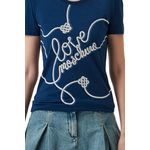 Fashion, accesorii si bijuterii - Femei - Imbracaminte femei - Tricouri si topuri femei - Tricou Dama Love Moschino W4H1939, XS INTL, Albastru - Infinity.ro