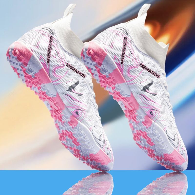 Sport si Outdoor - Echipament Sportiv - Incaltaminte sport - Pantofi sport - Ghete de fotbal MBrands, 8.3 cu glezna pentru teren sintetic, culoare alb 37 - Infinity.ro