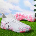 Sport si Outdoor - Echipament Sportiv - Incaltaminte sport - Pantofi sport - Ghete de fotbal MBrands, 8.3 cu glezna pentru teren sintetic, culoare alb 37 - Infinity.ro