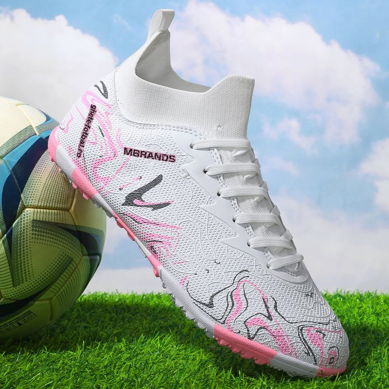 Sport si Outdoor - Echipament Sportiv - Incaltaminte sport - Pantofi sport - Ghete de fotbal MBrands, 8.3 cu glezna pentru teren sintetic, culoare alb 38 - Infinity.ro