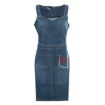 Fashion, accesorii si bijuterii - Femei - Imbracaminte femei - Rochii femei - Rochie din denim Love Moschino WVJ9101, S INTL, Denim - Infinity.ro