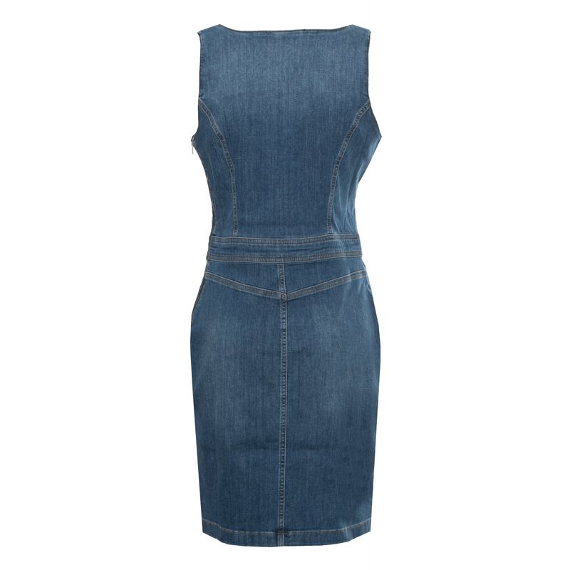 Fashion, accesorii si bijuterii - Femei - Imbracaminte femei - Rochii femei - Rochie din denim Love Moschino WVJ9101, S INTL, Denim - Infinity.ro