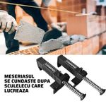 Casa si Gradina - Constructii - Scule de mana si unelte - Accesorii scule de mana - Set 2 suporti HAWIRE GJ42 pentru prindere si aliniere sfoara zidarie - Infinity.ro