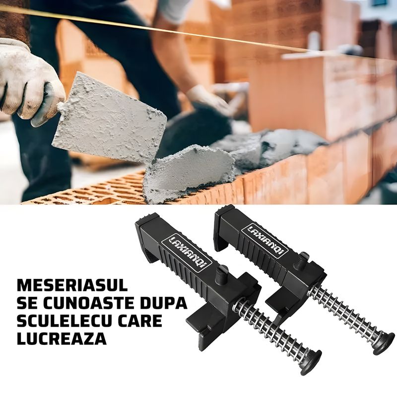 Casa si Gradina - Constructii - Scule de mana si unelte - Accesorii scule de mana - Set 2 suporti HAWIRE GJ42 pentru prindere si aliniere sfoara zidarie - Infinity.ro