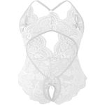Fashion, accesorii si bijuterii - Femei - Lenjerie si pijamale femei - Lenjerie intima femei - Lenjerie erotica, body sexy cu decupaj la spate, ML-1062, alb, S INTL - Infinity.ro