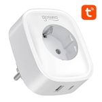 Casa si Gradina - Electrice - Prize - Priza smart Gosund SP6 cu monitorizarea energiei, Control vocal, 16A, 20W, USB/USB-C, Tuya, Bluetooth, WiFi, Alb - Infinity.ro