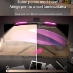 Casa si Gradina - Corpuri si surse de iluminat - Veioze si lampi - Veioze - Lampa LED pentru monitor curbat, lumina RGB Gaming, protectie a ochilor, Reglabila cu 7 culori, touch control, 40 CM - Infinity.ro