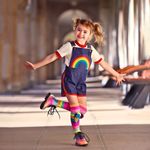 Fashion, accesorii si bijuterii - Copii - Lenjerie si pijamale copii - Sosete si dresuri copii - Sosete lungi colorate Madmia pentru fete Ice-cream toddler 3-5 ani - Infinity.ro