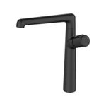 Casa si Gradina - Sanitare - Lavoar baie si accesorii - Baterii sanitare - Baterie cu pipa inalta dreptunghiulara, culoare negru mat - Infinity.ro