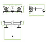 Casa si Gradina - Sanitare - Cazi si cabine de dus - Coloane si seturi de dus - Sistem incastrat baterie de cada cu coloana dus Laveo MURO, negru satinat - Infinity.ro