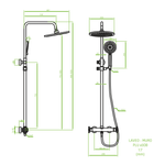 Casa si Gradina - Sanitare - Cazi si cabine de dus - Coloane si seturi de dus - Coloana de dus cu baterie Laveo MURO, negru satinat - Infinity.ro