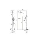 Casa si Gradina - Sanitare - Cazi si cabine de dus - Coloane si seturi de dus - Coloana de dus rotunda cu baterie, negru mat - Infinity.ro