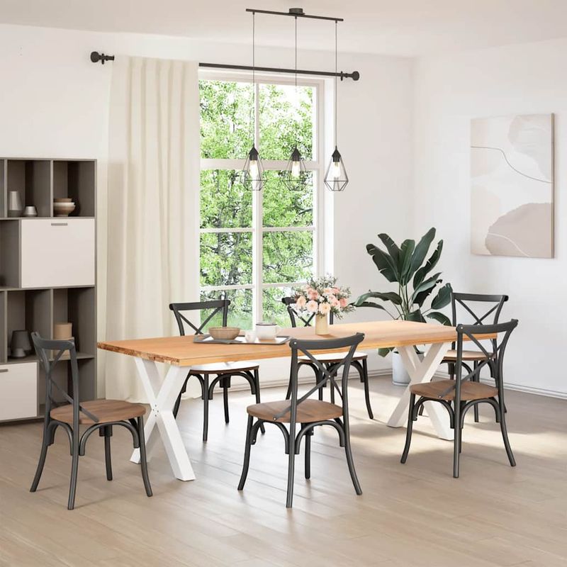 Casa si Gradina - Mobilier - Feronerie si accesorii mobila - Picioare pentru masa in forma de X, 2 buc alb 70x(72-73) cm otel, mărime 70x(72-73) cm (80 mm) - Infinity.ro