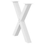 Casa si Gradina - Mobilier - Feronerie si accesorii mobila - Picioare pentru masa in forma de X, 2 buc alb 70x(72-73) cm otel, mărime 70x(72-73) cm (80 mm) - Infinity.ro
