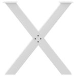 Casa si Gradina - Mobilier - Feronerie si accesorii mobila - Picioare pentru masa in forma de X, 2 buc alb 70x(72-73) cm otel, mărime 70x(72-73) cm (80 mm) - Infinity.ro
