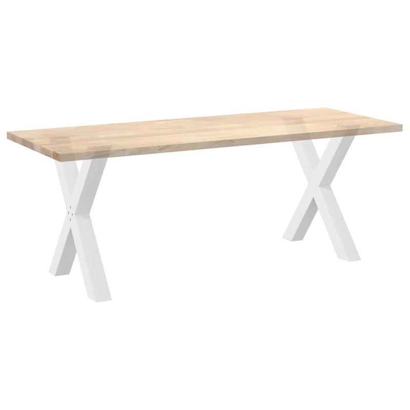 Casa si Gradina - Mobilier - Feronerie si accesorii mobila - Picioare pentru masa in forma de X, 2 buc alb 70x(72-73) cm otel, mărime 70x(72-73) cm (80 mm) - Infinity.ro
