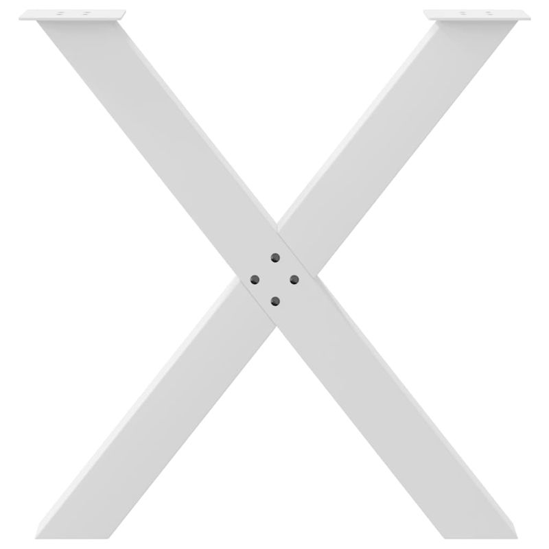 Casa si Gradina - Mobilier - Feronerie si accesorii mobila - Picioare de masa in forma de X 3 buc alb 70x(72-73) cm otel - Infinity.ro
