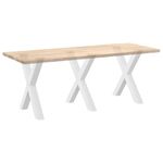 Casa si Gradina - Mobilier - Feronerie si accesorii mobila - Picioare de masa in forma de X 3 buc alb 70x(72-73) cm otel - Infinity.ro