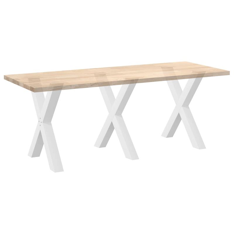 Casa si Gradina - Mobilier - Feronerie si accesorii mobila - Picioare de masa in forma de X 3 buc alb 70x(72-73) cm otel - Infinity.ro