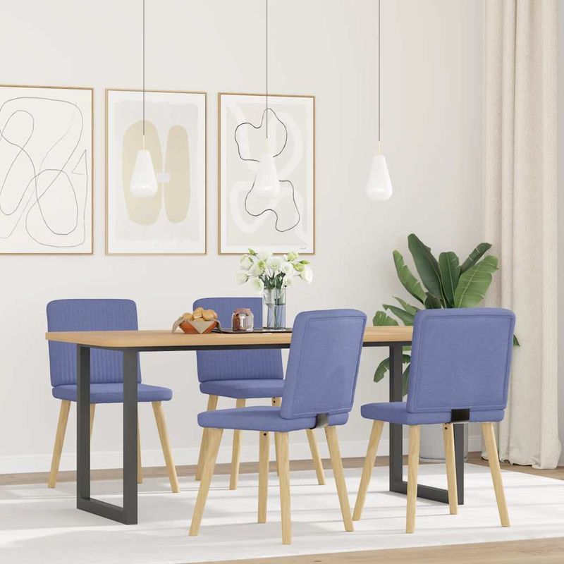 Casa si Gradina - Mobilier - Scaune si fotolii - Scaune - Scaune de sufragerie 4 buc tesatura Jeans Blue - Infinity.ro