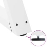 Casa si Gradina - Mobilier - Feronerie si accesorii mobila - Picioare masuta de cafea 2 buc Alb 38x(42-43,3) cm Otel - Infinity.ro