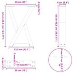 Casa si Gradina - Mobilier - Feronerie si accesorii mobila - Picioare masuta de cafea 2 buc Alb 38x(42-43,3) cm Otel - Infinity.ro