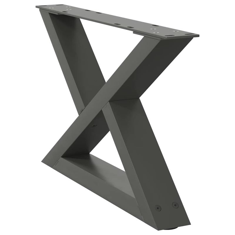 Casa si Gradina - Mobilier - Feronerie si accesorii mobila - Picioare masuta de cafea 2 buc Antracit 60x(30-31,3) cm Otel - Infinity.ro