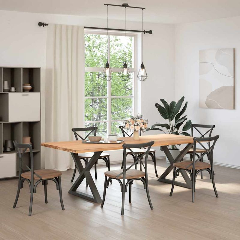 Casa si Gradina - Mobilier - Feronerie si accesorii mobila - Picioare pentru masa 2 buc Antracit 90x(72-73,3) cm Otel - Infinity.ro