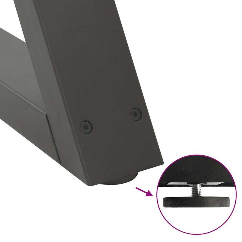 Casa si Gradina - Mobilier - Feronerie si accesorii mobila - Picioare pentru masa 2 buc Antracit 90x(72-73,3) cm Otel - Infinity.ro