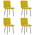 Casa si Gradina - Mobilier - Scaune si fotolii - Scaune - Scaune de sufragerie, 4 buc., galben, catifea - Infinity.ro