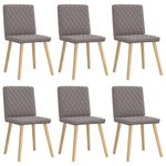 Casa si Gradina - Mobilier - Scaune si fotolii - Scaune - Scaune de sufragerie, 6 buc., gri taupe, material textil - Infinity.ro