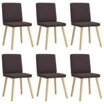 Casa si Gradina - Mobilier - Scaune si fotolii - Scaune - Scaune de bucatarie, 6 buc., maro inchis, material textil - Infinity.ro