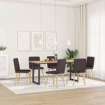 Casa si Gradina - Mobilier - Scaune si fotolii - Scaune - Scaune de bucatarie, 6 buc., maro inchis, material textil - Infinity.ro