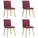 Casa si Gradina - Mobilier - Scaune si fotolii - Scaune - Scaune de bucatarie, 4 buc., rosu vin, material  textil - Infinity.ro
