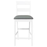 Casa si Gradina - Mobilier - Scaune si fotolii - Scaune - Scaune de bar cu perne 2 buc din cauciuc din lemn masiv alb - Infinity.ro