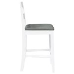 Casa si Gradina - Mobilier - Scaune si fotolii - Scaune - Scaune de bar cu perne 2 buc din cauciuc din lemn masiv alb - Infinity.ro