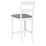 Casa si Gradina - Mobilier - Scaune si fotolii - Scaune - Scaune de bar cu perne 2 buc din cauciuc din lemn masiv alb - Infinity.ro