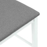 Casa si Gradina - Mobilier - Scaune si fotolii - Scaune - Scaune de bar cu perne 2 buc din cauciuc din lemn masiv alb - Infinity.ro