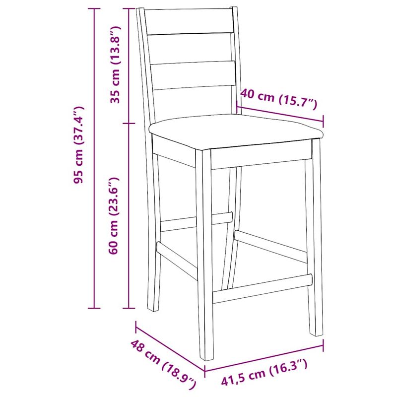 Casa si Gradina - Mobilier - Scaune si fotolii - Scaune - Scaune de bar cu perne 2 buc din cauciuc din lemn masiv alb - Infinity.ro