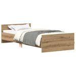 Casa si Gradina - Mobilier - Paturi si accesorii - Paturi - Cadru de pat fara saltea Stejar Artisan 90x200cm Lemn prelucrat - Infinity.ro