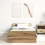 Casa si Gradina - Mobilier - Paturi si accesorii - Paturi - Cadru de pat fara saltea Stejar Artisan 90x200cm Lemn prelucrat - Infinity.ro