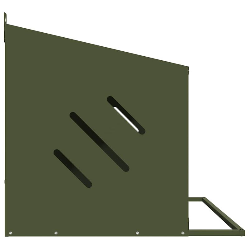 Petshop - Accesorii petshop - Culcusuri si custi - Custi interior si exterior - Cutie de pui cu 3 compartimente metal verde masline - Infinity.ro