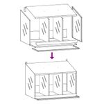 Petshop - Accesorii petshop - Culcusuri si custi - Custi interior si exterior - Cutie de pui cu 3 compartimente metal verde masline - Infinity.ro