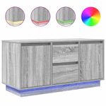 Casa si Gradina - Mobilier - Comode si corpuri - Comode - Comoda TV cu lumini LED, gri sonoma, 100x41x50 cm - Infinity.ro